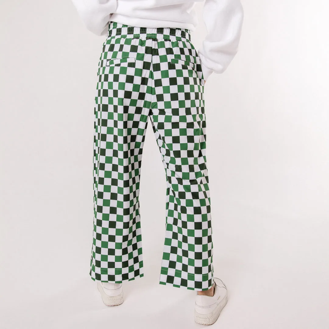 Audrey Wide Leg Pants, Check Mate