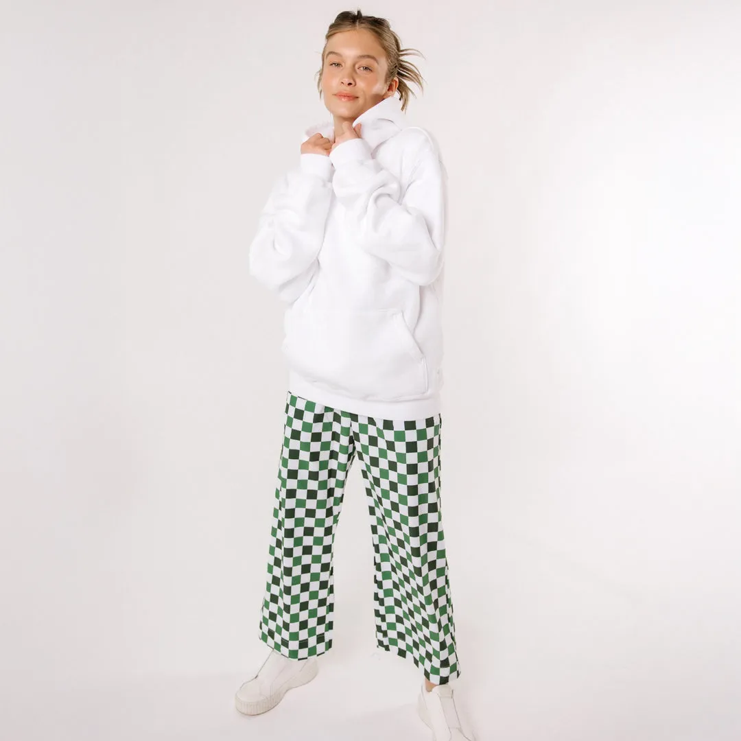 Audrey Wide Leg Pants, Check Mate