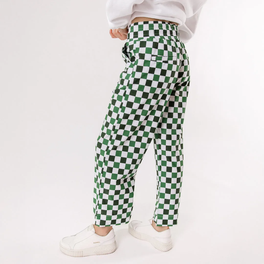 Audrey Wide Leg Pants, Check Mate