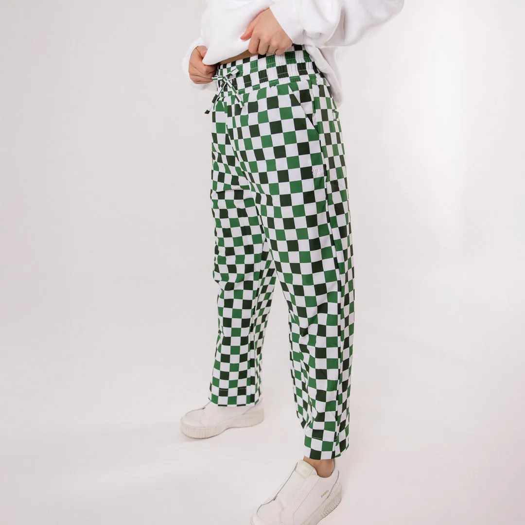 Audrey Wide Leg Pants, Check Mate