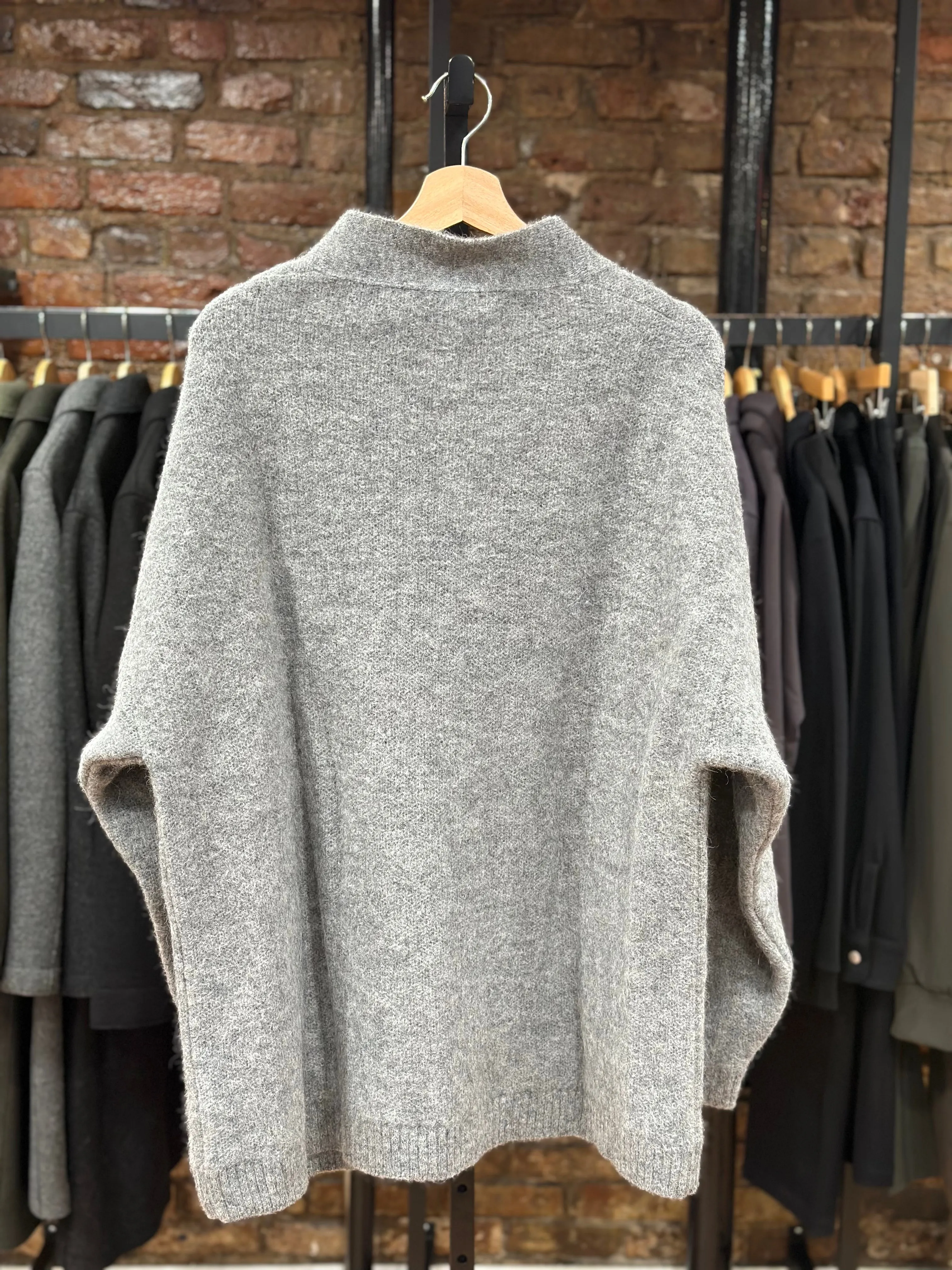 Cardigan Grey Melange Wool