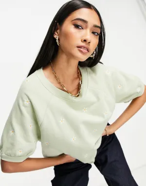 L/XL - Madewell Sage Daisy Top