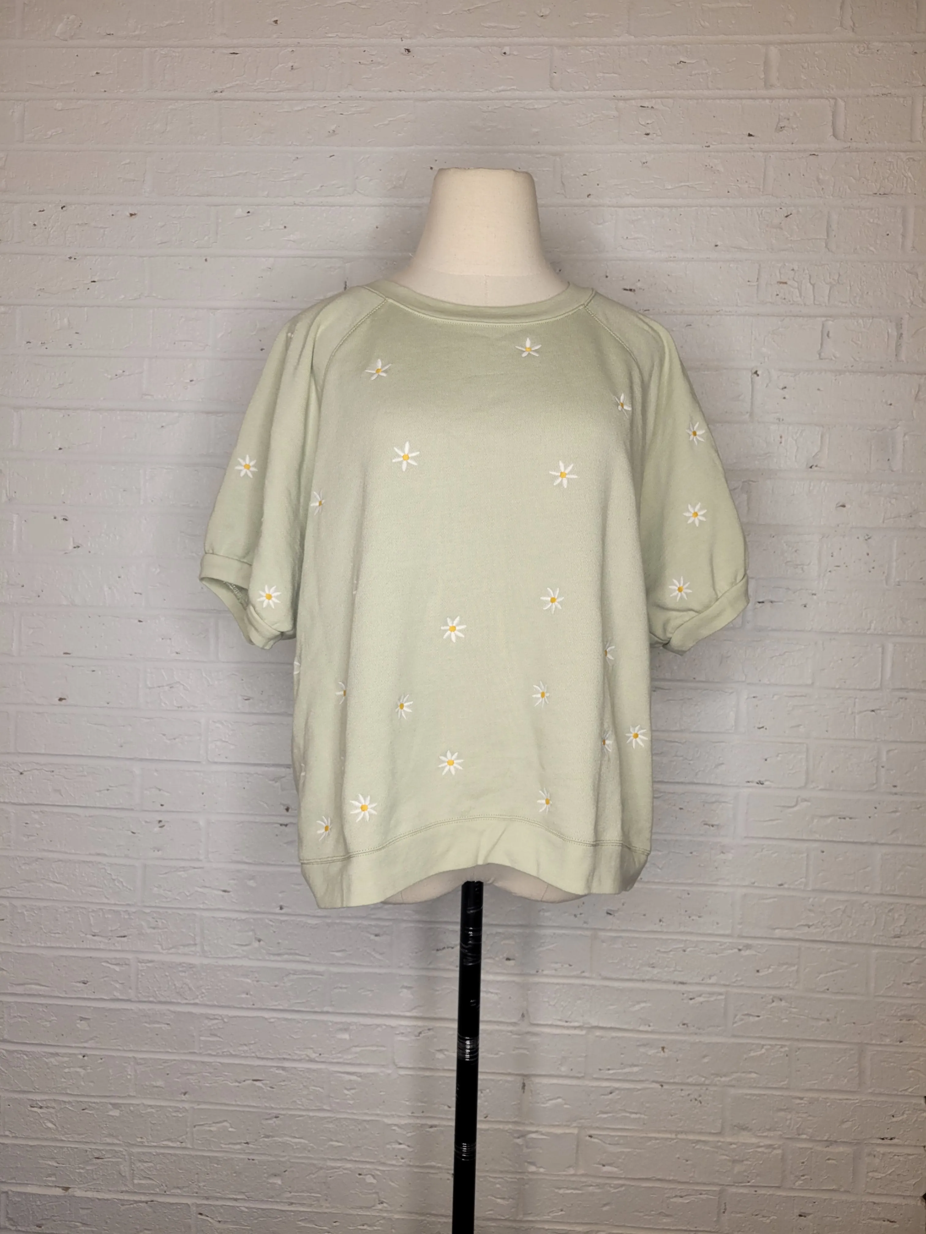 L/XL - Madewell Sage Daisy Top