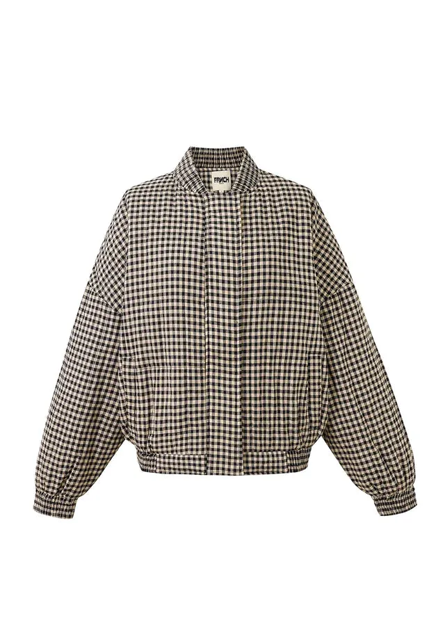 Padoue Gingham Quilted Bomber Jacket