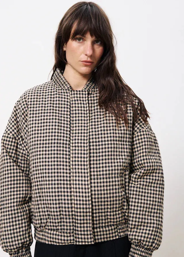 Padoue Gingham Quilted Bomber Jacket