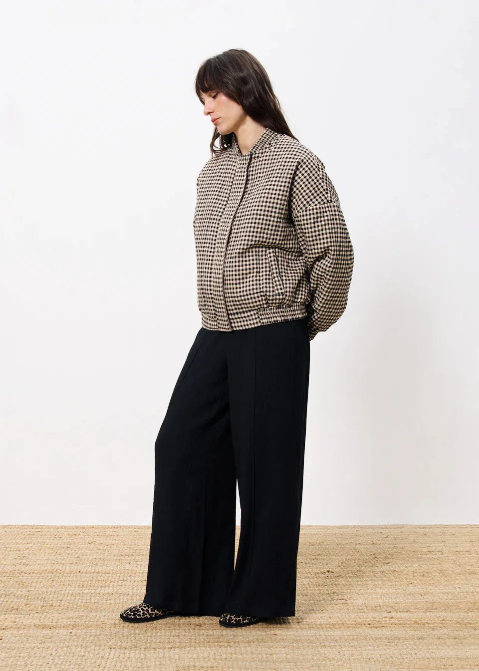 Padoue Gingham Quilted Bomber Jacket