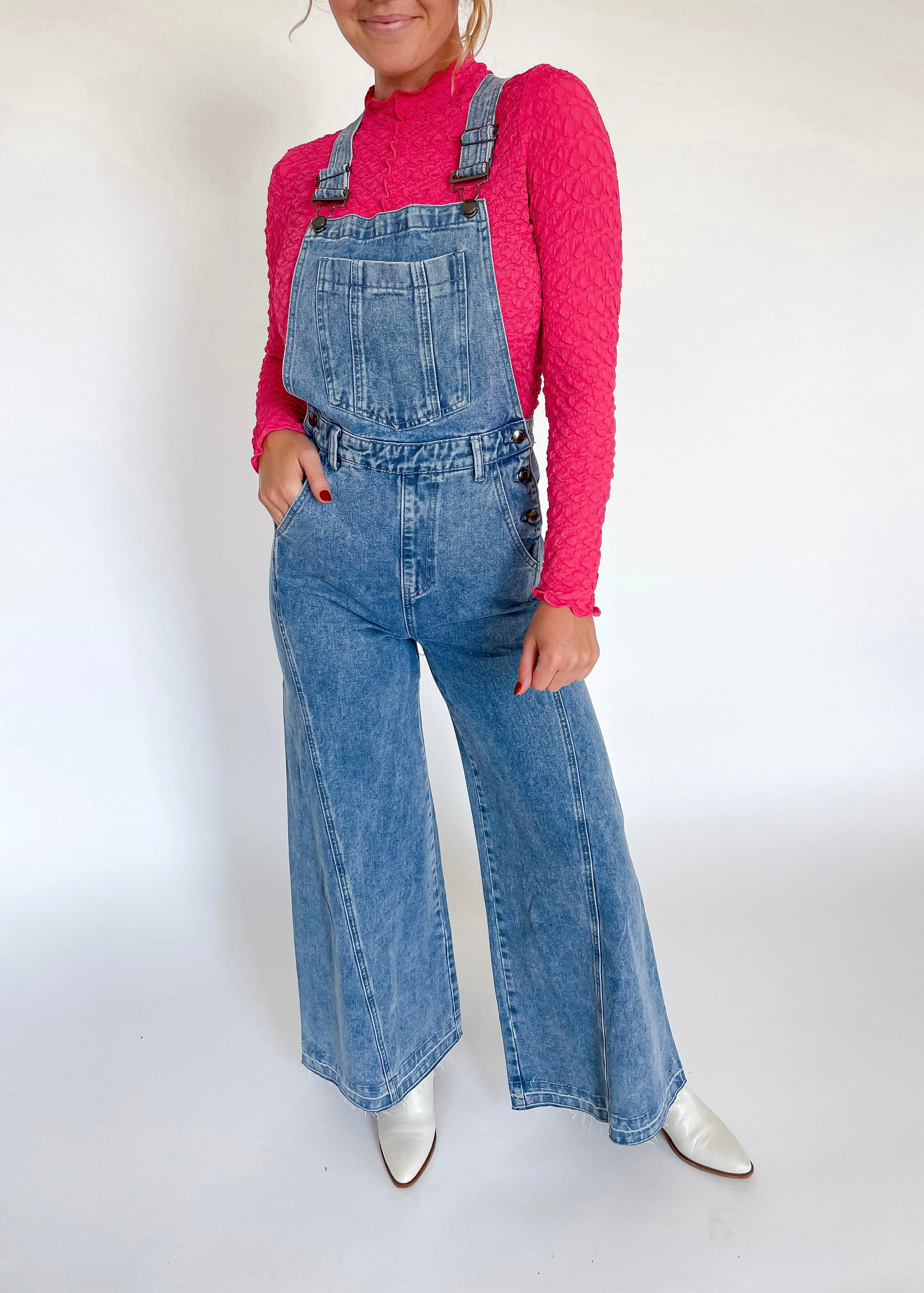 Throwback Wide Leg Overalls