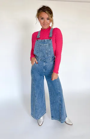 Throwback Wide Leg Overalls