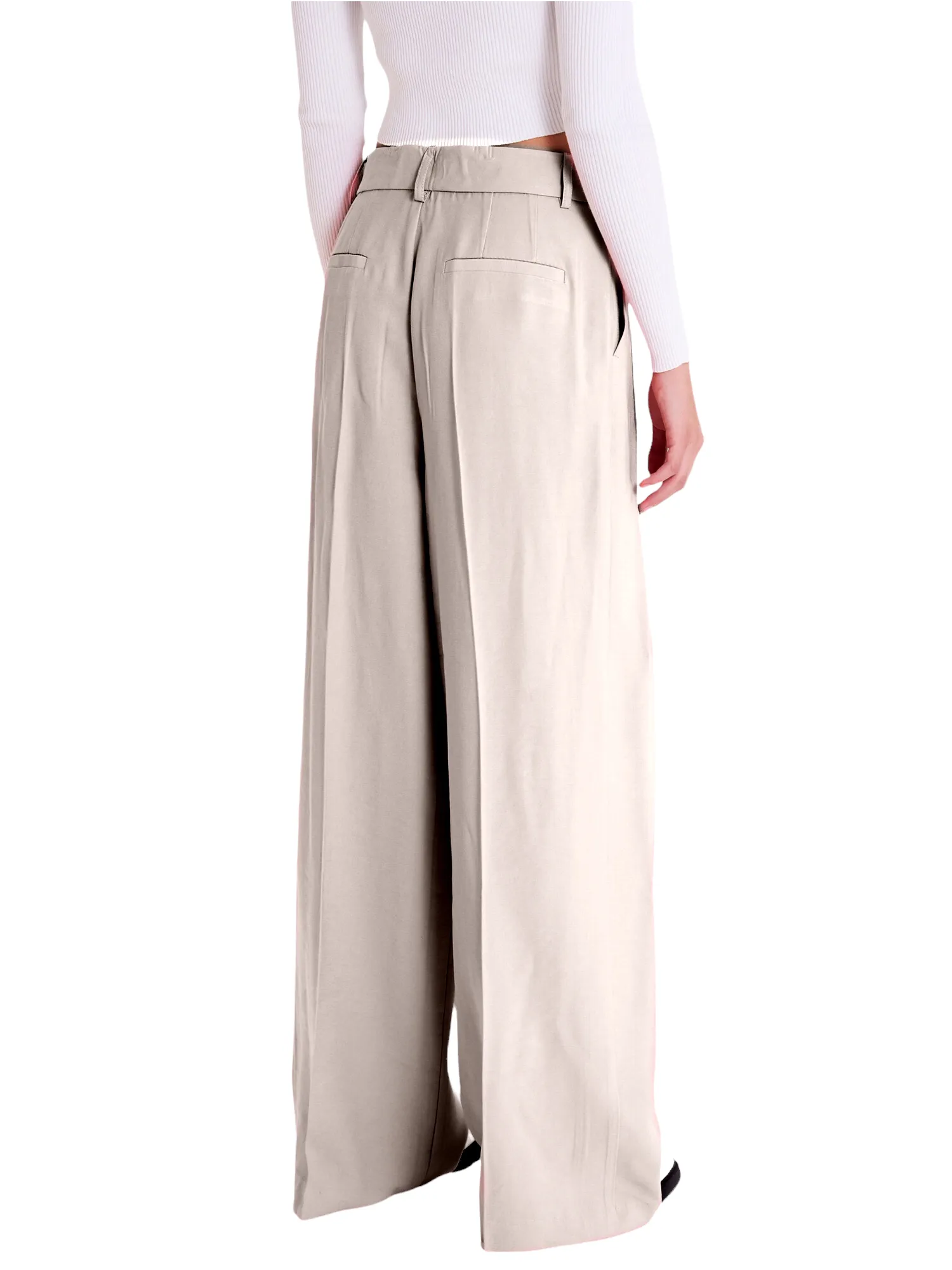 Vicolo cream long flowing outer pants