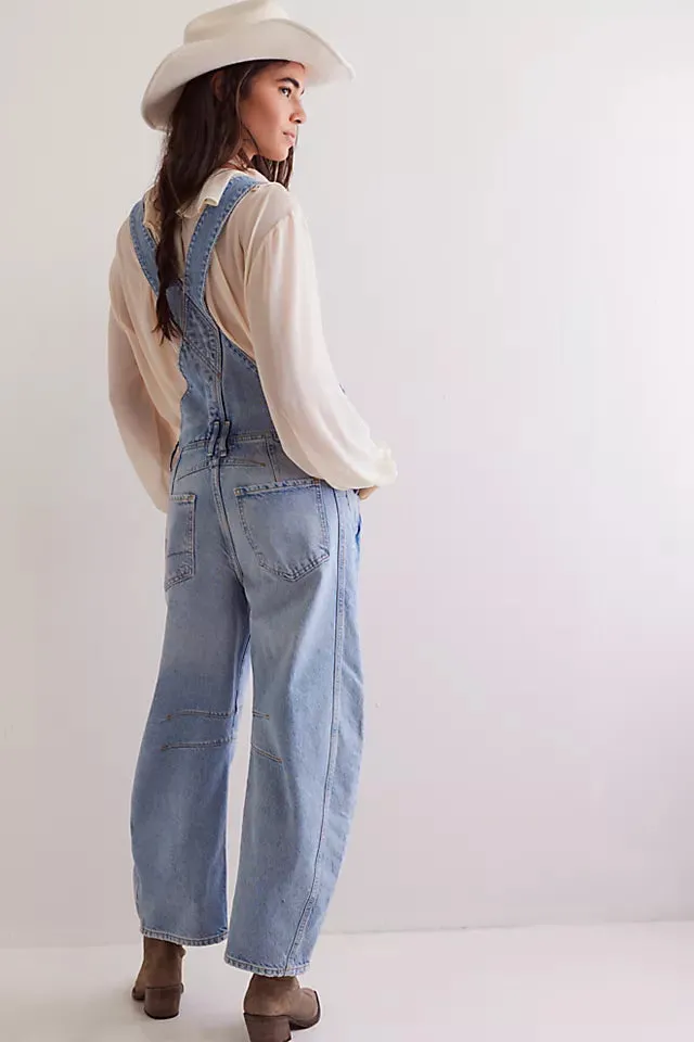 We The Free Good Luck Barrel Overalls