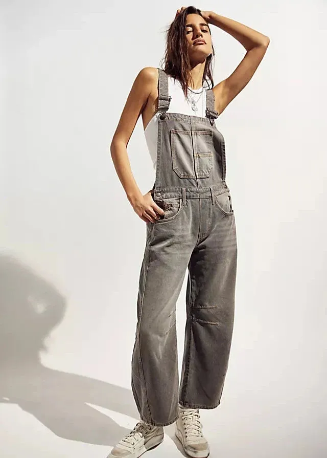 We The Free Good Luck Barrel Overalls