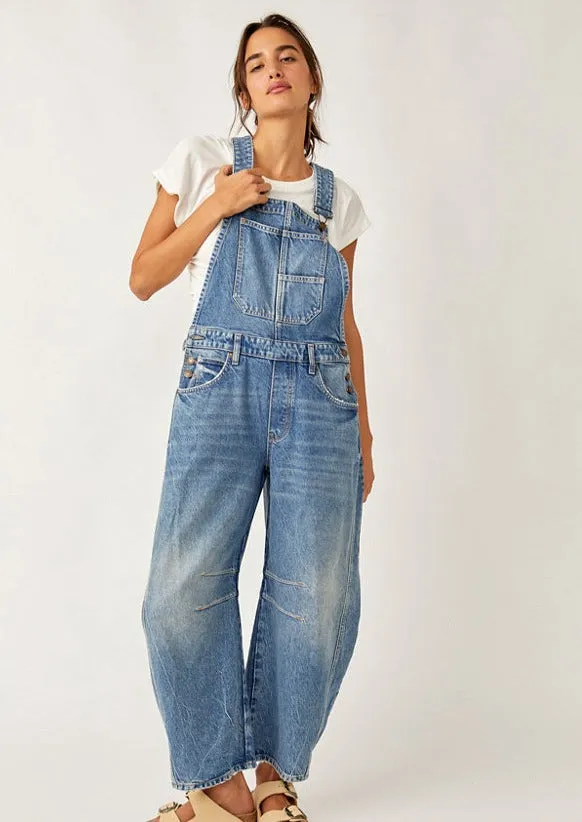We The Free Good Luck Barrel Overalls
