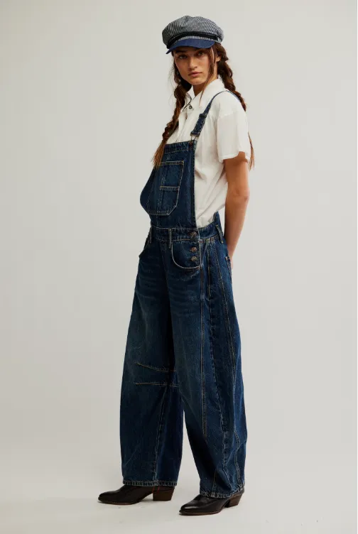 We The Free Good Luck Barrel Overalls