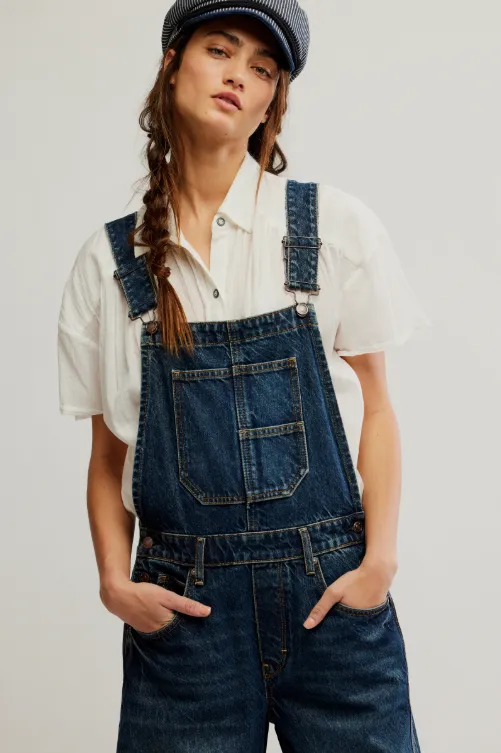 We The Free Good Luck Barrel Overalls