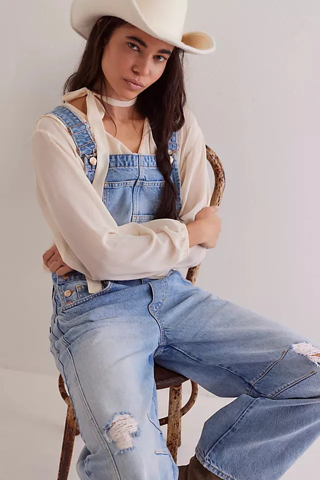 We The Free Good Luck Barrel Overalls