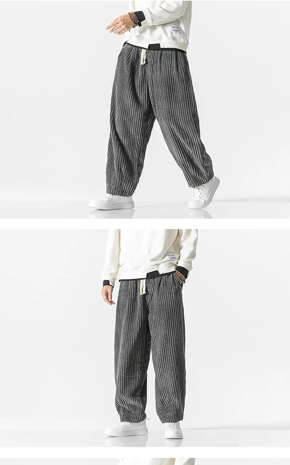 Winter Japanese Men Bund Cord Harem Pants Casual Jogging Jogging Pants Hip-Hop Strasse Male 2025